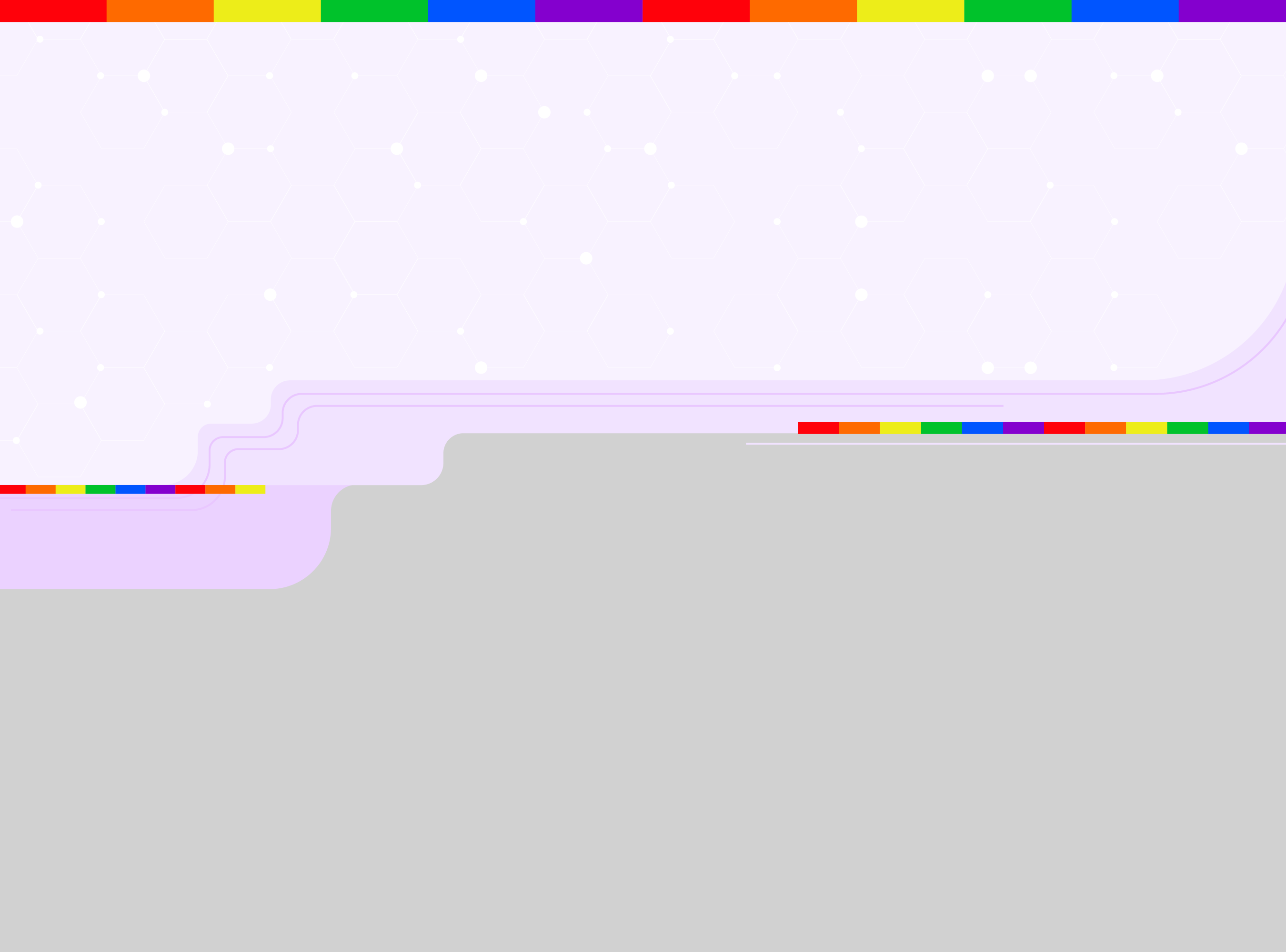 Imagem meramente ilustrativa, de formato quadricular, com fundo lilás e cinza. As bordas superior e central têm as cores do arco-íris. Fim da descrição.