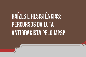 Imagem meramente ilustrativa, de forma quadricular, com fundo marrom e rodapé cinza e vermalho. No centro, está o título do evento. Fim da descrição.
